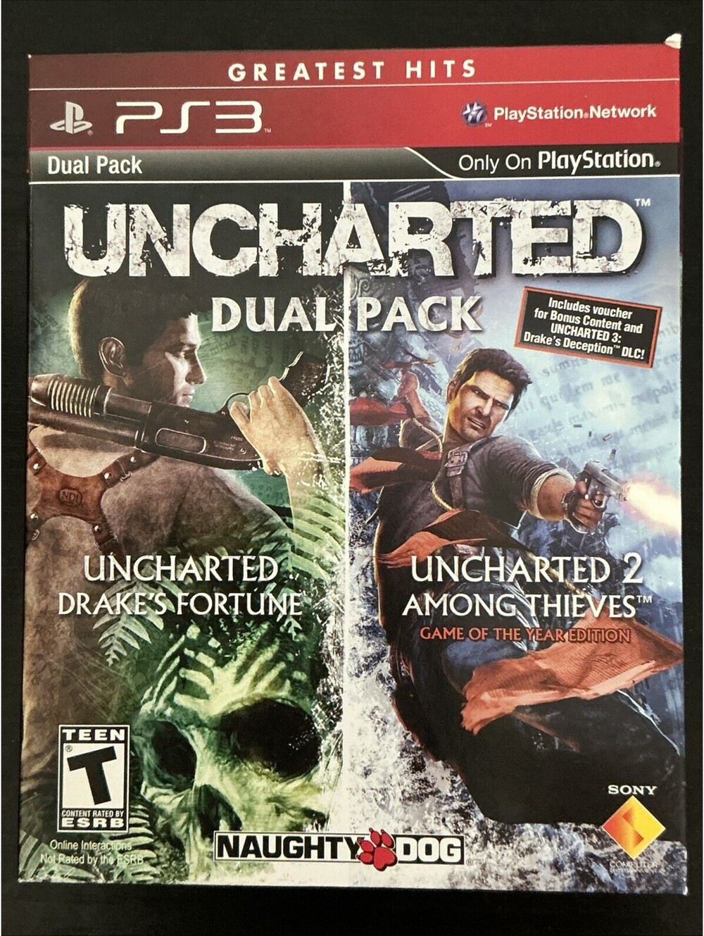Uncharted 1 & 2 Pak - Sony PlayStation 3 - CIB - Tested